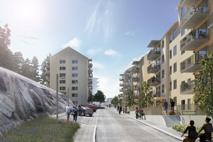 Brf Fjädermoln - Gårdsvy