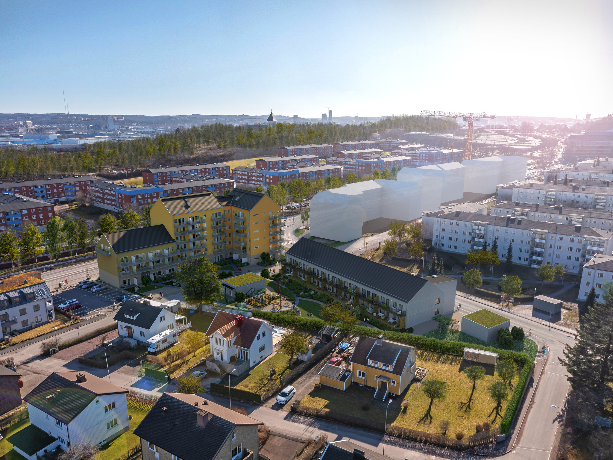 Flygbild över Selma Gård